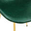 Chaise d'appoint rembourrée en vert