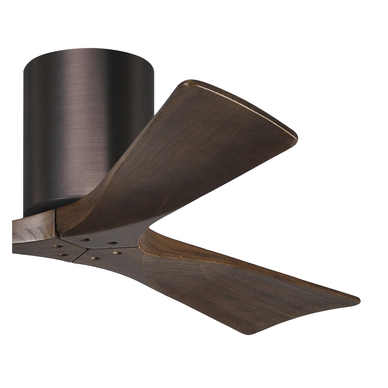 Olivier 3 Blade Ceiling Fan, Brushed Bronze, Walnut Tone, 42"