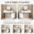 Dressing Table With Detachable Mirror And Rotatable Side Cabinet