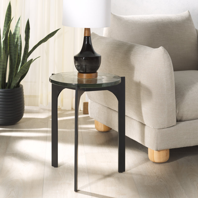 Bethine Glass Top End Table