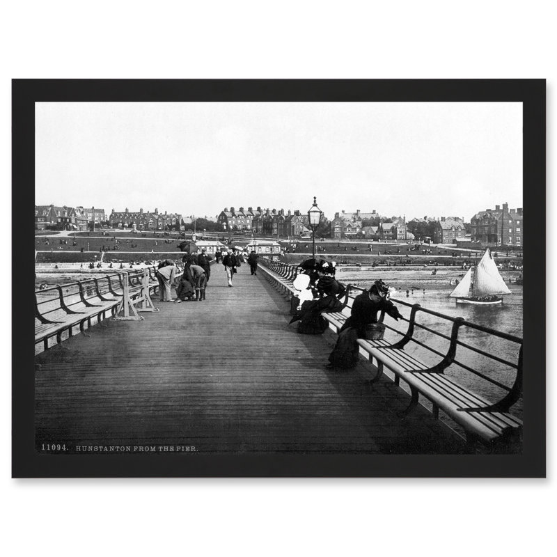 Vintage Victorian Hunstanton From Pier England UK - Single Picture Frame Print