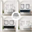 Comptoir de salle de bain en bois bleu, comptoir en acrylique, robinet et meuble-lavabo inclus-121054825