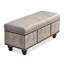 Repose-pieds avec rangement en microfibre-133796852