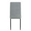 De 4 chaises en lin gris, tissu rembourré, base en métal, salle à manger élégante 4, support