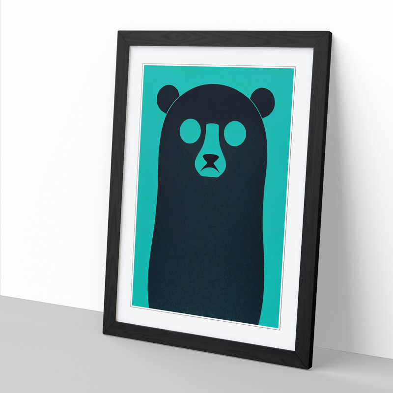 Bear Conceptual - Single Picture Frame Print, Black Framed, 64cm H x 46cm W