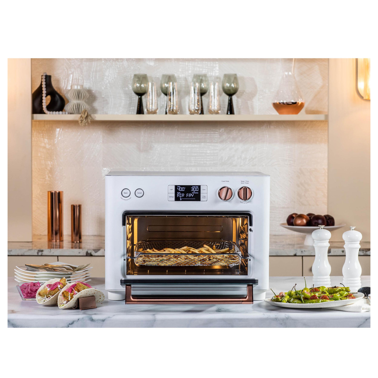 Café Couture Toaster Oven with Air Fry, Matte White