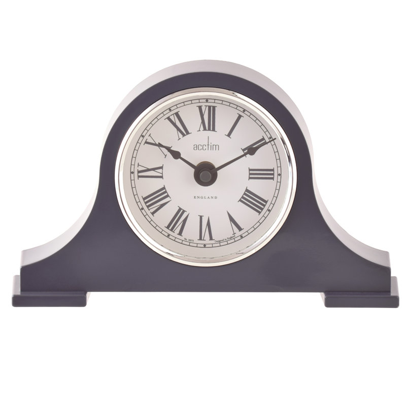 Acctim Harston Napoleon Mantel Clock Quartz Glass Lens Earl, Aston Grey