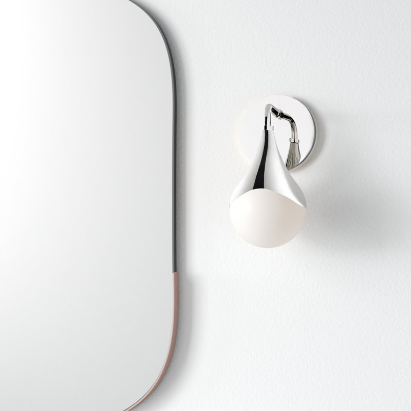 Algiers Dimmable Bath Sconce, Polished Nickel