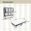 Lit pliant avec matelas en mousse douce: 75 po x 45 po, construction en métal, housse de rangement, structure confortable avec roulettes, portable