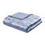 Housse de couette pour lit simple / simple TG en velours bleu pervenche - avec coussin décoratif et taies décoratives pour une chambre à coucher élégante-121269078-121269081