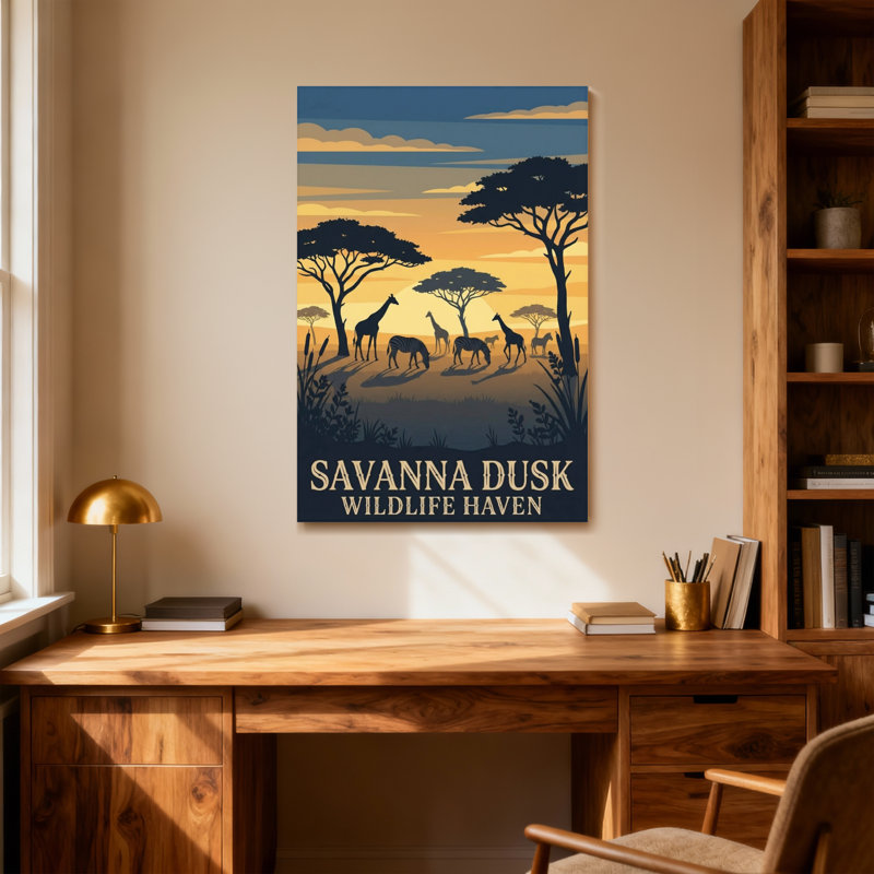 Paysage et nature Savane Dusk, H 18 po x l 12 po