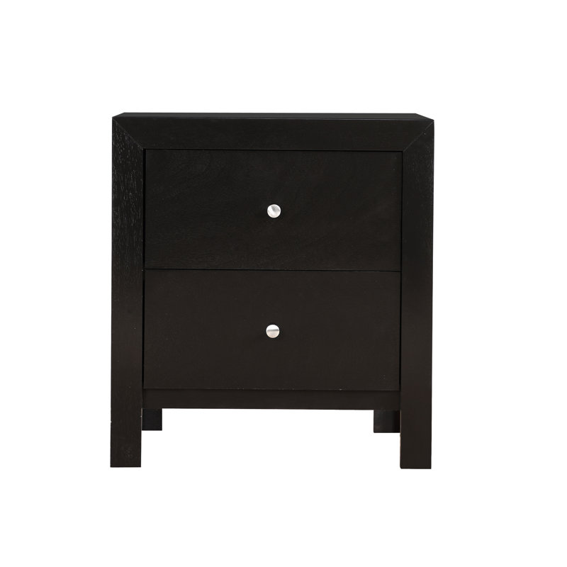 Elegantly Designed Bedside Table In Chic, Black