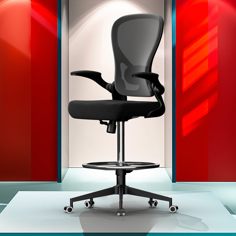 Chaise de bureau rose, Noir, Noir