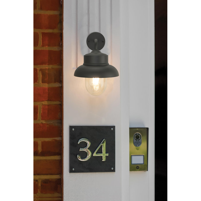 Gordan 27cm H Outdoor Barn Light, Dark Grey
