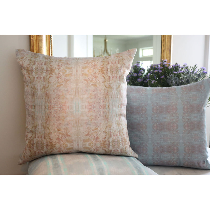 The Gardens Pillow Cover & Insert, 22"H x 22"W, Bronze Iris Abstract, Square