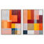 «Vibrant Repose Duet», ensemble de décorations murales modernes en acrylique encadré par Art Remedy, cadre doré, 24 x 30-2099579867-2099579857
