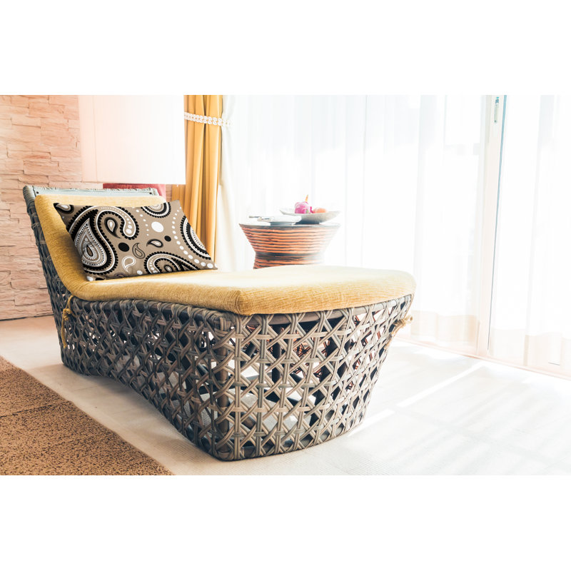 Polyester / Mélange de polyester Housse de coussin rectangulaire intérieure / extérieure lombaire et insert, Beige