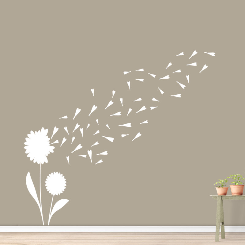 Adhésif décoratif pissenlits, Blanc