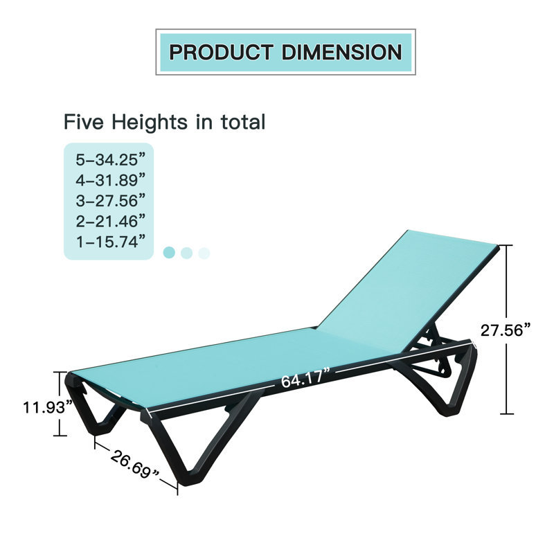 2 Piece Outdoor Chaise Lounge Set