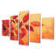 Automne coucher de soleil feuille d'érable II - coucher de soleil - ensemble de décorations murales traditionnelles diamant