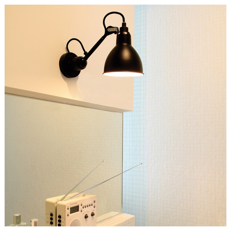 Lampe murale avec bras pivotant 1 lumière, Noir