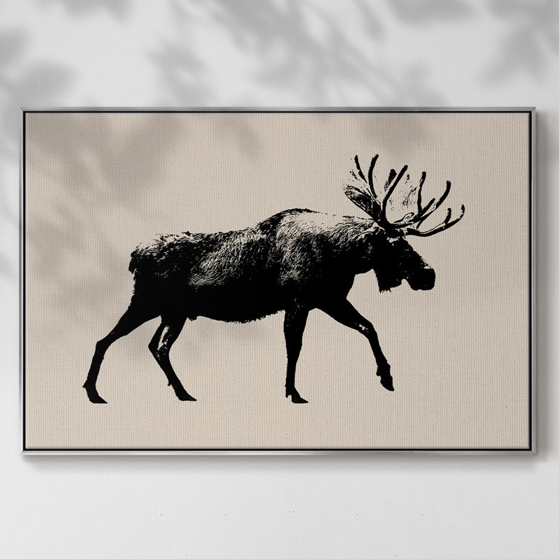 Wild Ambler I, peinture sur toile encadrée, H 25 po x l 37 po x P 2 po, Encadrement argenté