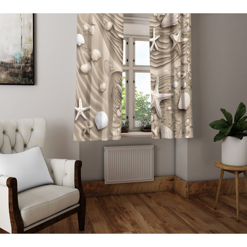 Paire de rideaux semi-transparents en polyester Areonna, L 20 po x L 52 po
