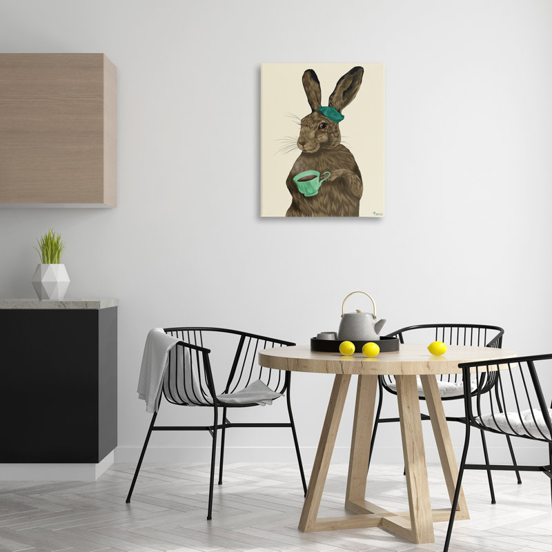 «Rabbit & Green Teacup» par Tara Royle, H 20 po x l 16 po