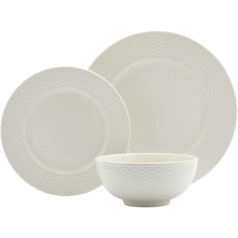Ivory Dinnerware Tabletops Gallery 12 piece Set Embossed Dubai