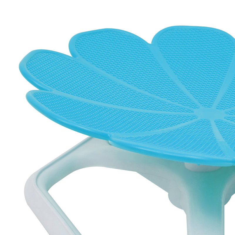 360° Swivel Sensory Spin Chair – Orange Flower-Shaped Wobble Seat For Vestibular Development & Balance Training, Blue