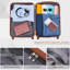 Ensemble de 4 valises 4 pièces - 20 pouces bagage à main, 28 pouces à carreaux avec sac de voyage