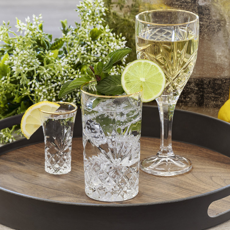 Ashlyn Ashford 11 oz. Crystal Glassware Set (Set of 4) Rosdorf Park