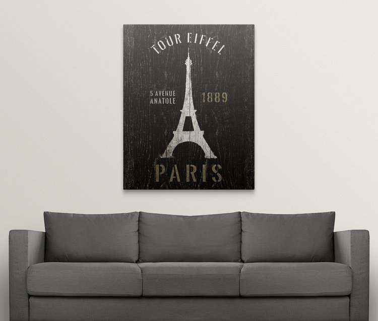 «Refurbished Eiffel Tower», impression, H 20 po x l 16 po x P 1,5 po, Toile