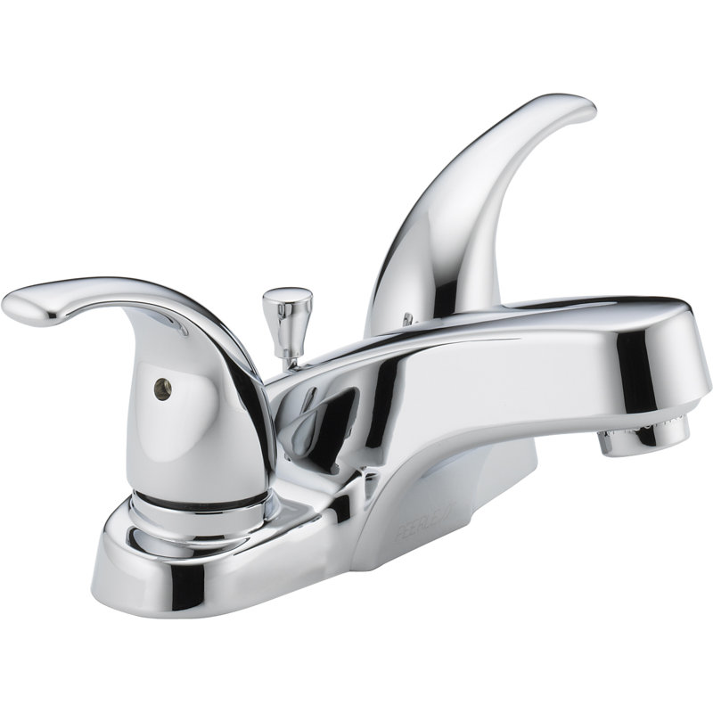 Choice 2-handle Bathroom Faucet with Drain Assembly, Brushed Nickel, Metal