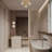 3-Light Modern Globe Glass Semi Flush Mount-2075683590
