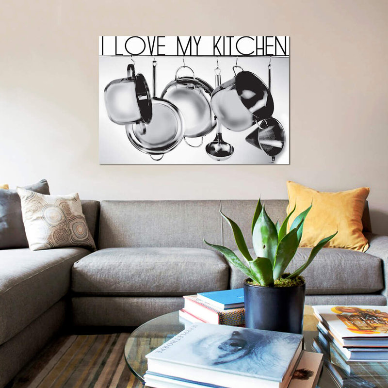 I Love My Kitchen by Luz Graphics - Wrapped Canvas Print, 66.04 cm H x 45.72 cm W x 1.91 cm D