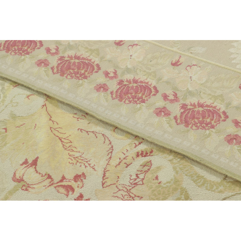 Rug & Kilim’S Contemporary Floral Relief Rug In Cream And Gold Tones