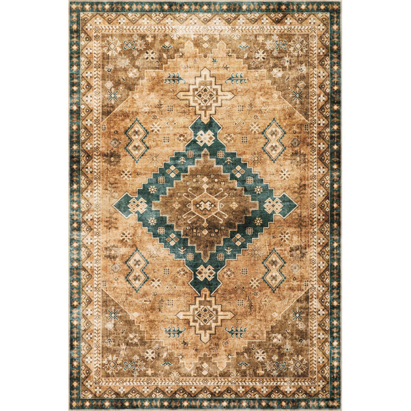 Precious SplashGuard Machine Washable Area Rug{BIVL35C, Rectangle 9' x 12'