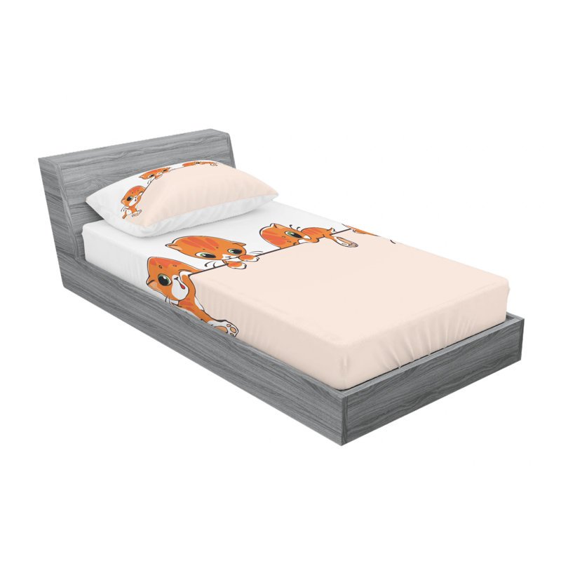 Microfiber Sheet Set, Twin Sheet Set with Fitted Sheet