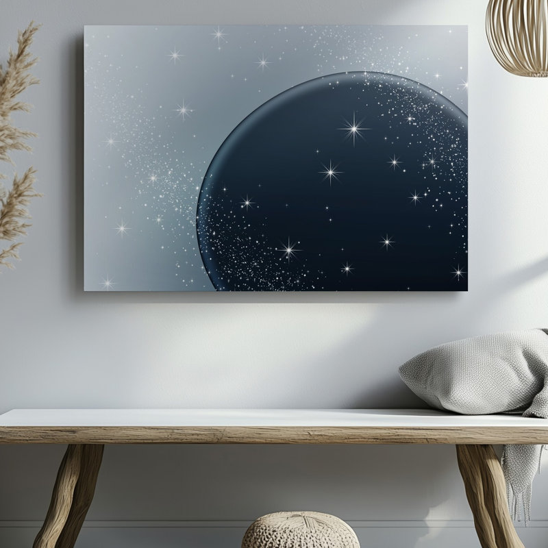 Reproduction d'art numérique sur toile à fond dégradé doux, H 20 po x l 30 po
