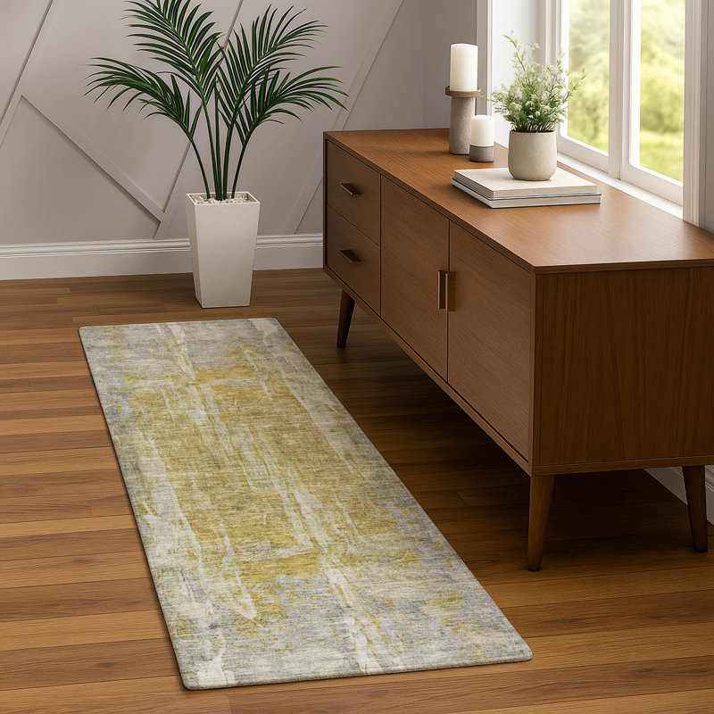 Machine Washable Indoor/Outdoor Matteson ACN2309 Abstract Rug, Runner 2'3" x 7'6"