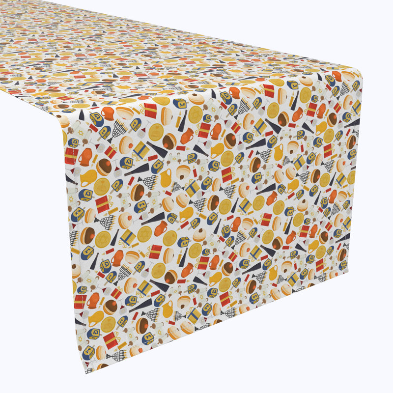 Westbeth Geometric Hanukkah Table Runner, 72" L x 12" W