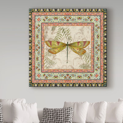 Deagen 'Bohemian Dragonfly 3' Graphic Art Print on Wrapped Canvas