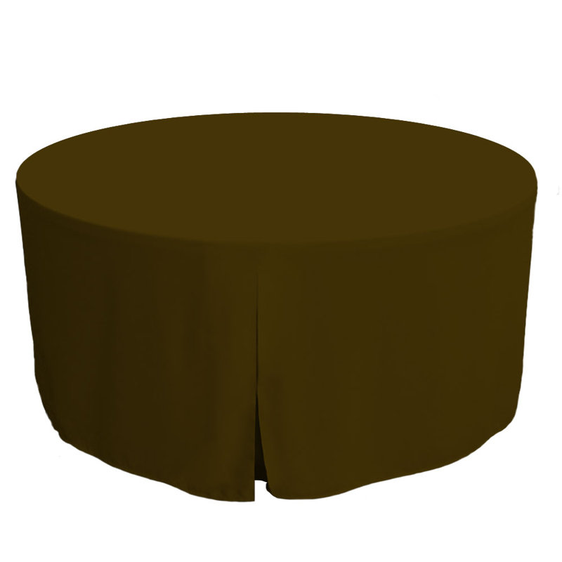 Tablevogue Round Table Cover, Chocolate, 60" L x 60" W