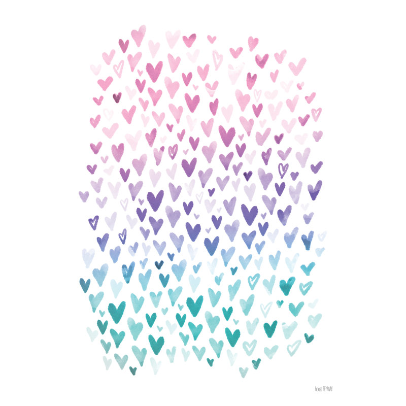 Cotton Candy Hearts par House Fenway - impression sur toile tendue, H 30 po x l 20 po