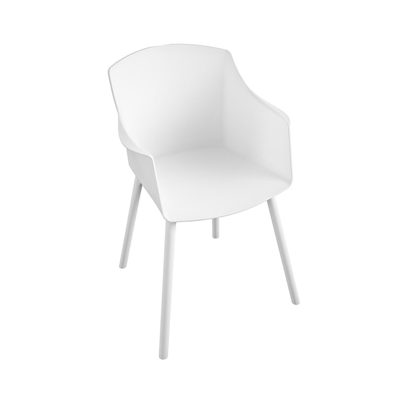 Patio Dining Armchair 2 pcs. (indoor/outdoor), White