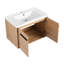 Meuble-lavabo de salle de bain 2 portes en chêne - meuble-lavabo 30 po avec comptoir en résine, style américain, Scratch and Tarnish-1244674685