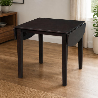 Table de salle à manger extensible à abattants en bois brun foncé, petite table pliante compacte de 29 à 47 pouces et pouvant accueillir 2 à 4 personnes pour la cuisine et la salle à manger