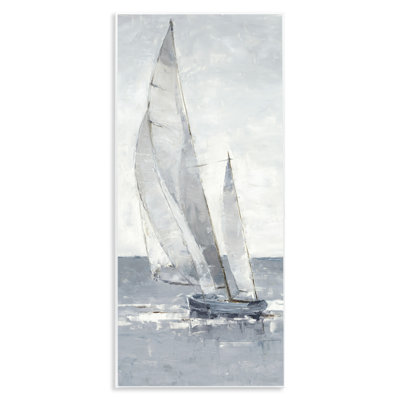 Art mural abstrait gris sur un voilier nautique par Ethan Harper