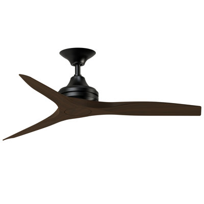 Spitfire 48 inch Indoor/Outdoor Ceiling Fan - Black with Dark Walnut Blades
